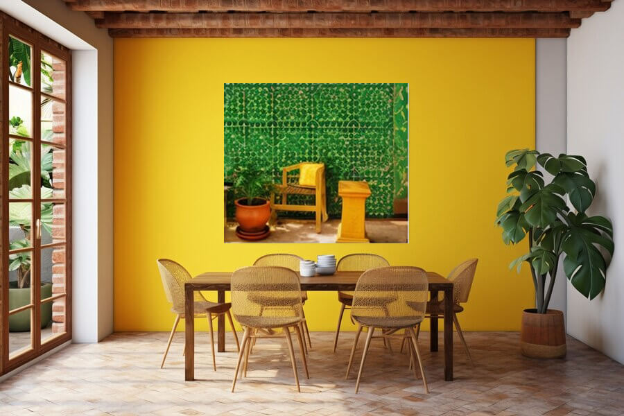 Themed restaurant wall printing