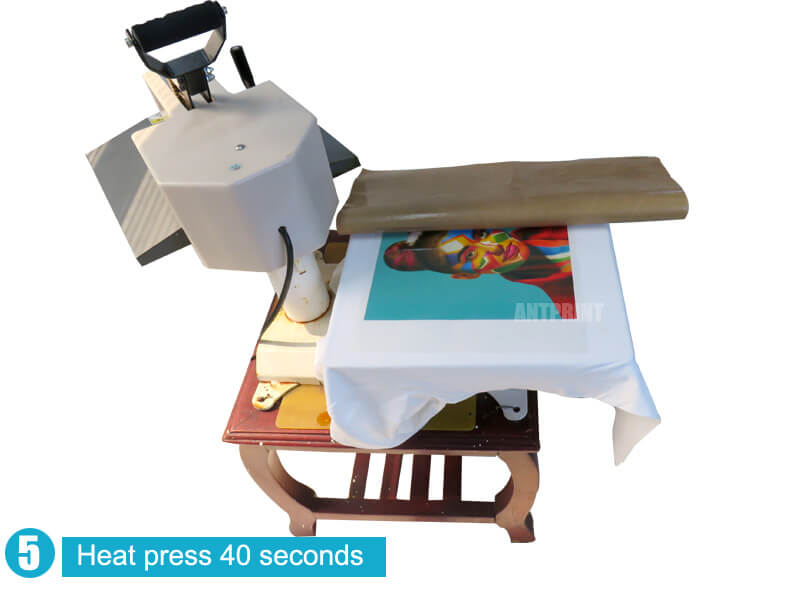 dtf printing - heating transfer on tshirt