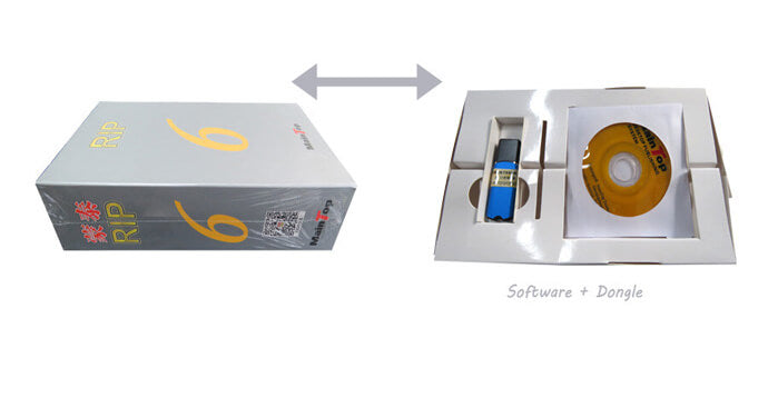 dtf printer's maintop software with dongle