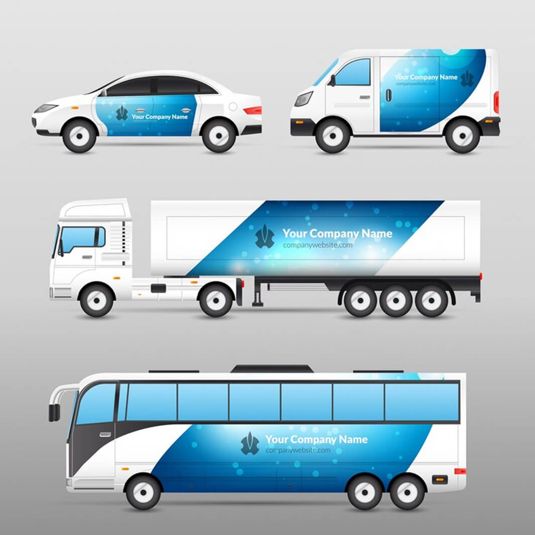 vertical printing on the car