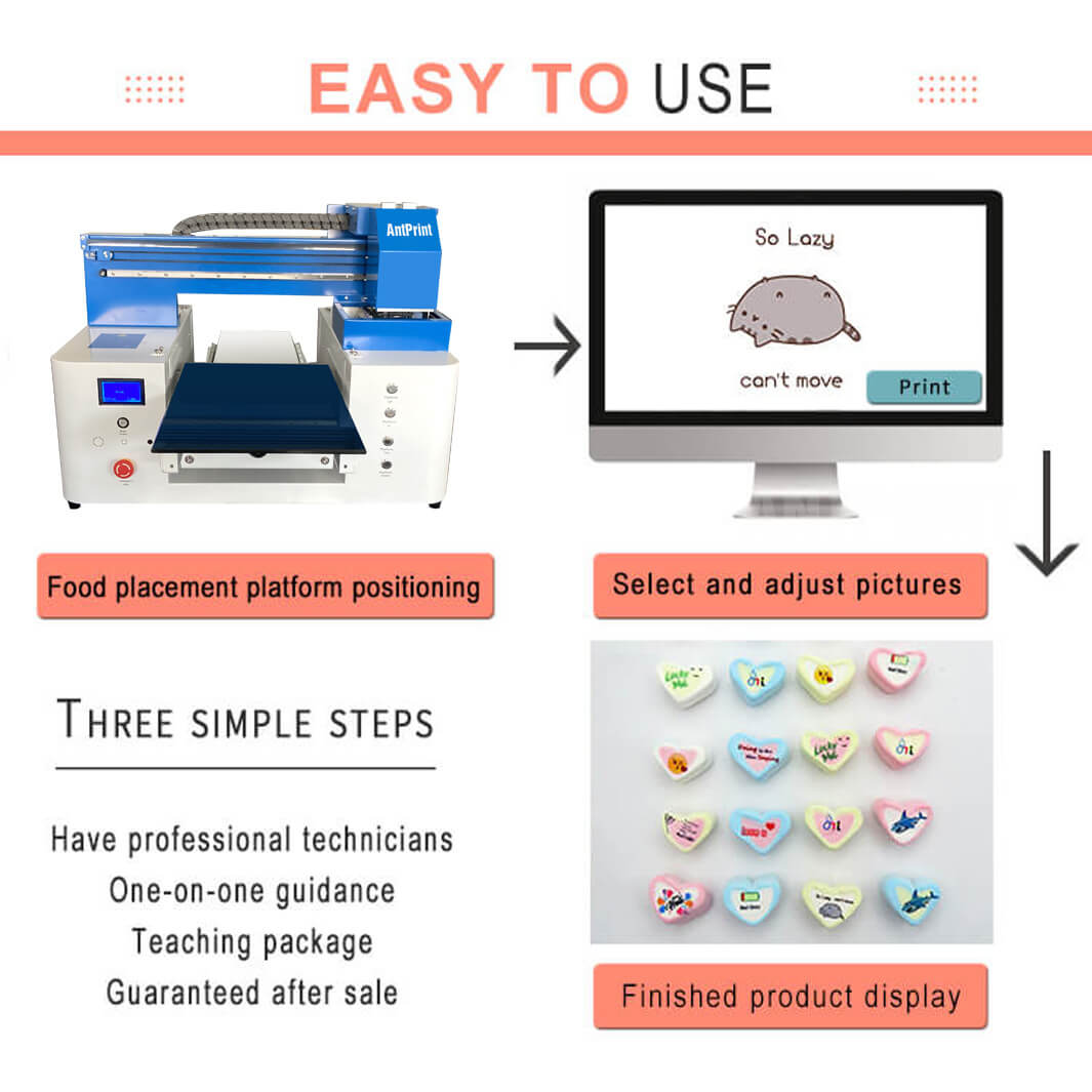 Food Printer Color 13‘’ Eddie Food Printer For Cookies Cakes Chocolate Candy etc ...
