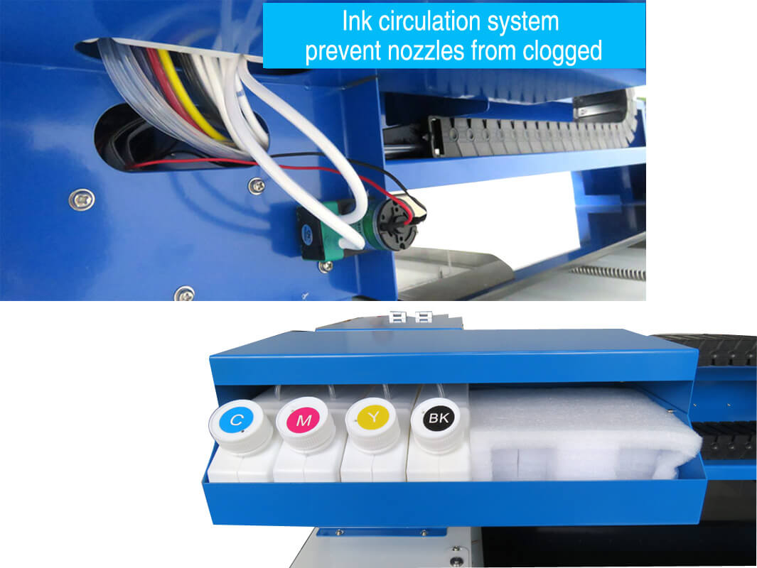 Tshirt printer with ink circulation system