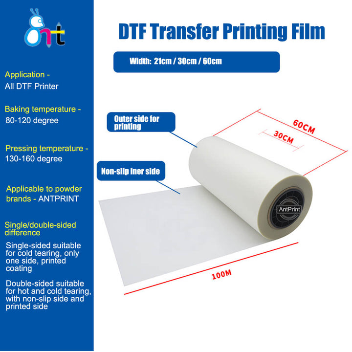 Best Hot / Cold Peel DTF Transfer Film Roll 30cm 60cm